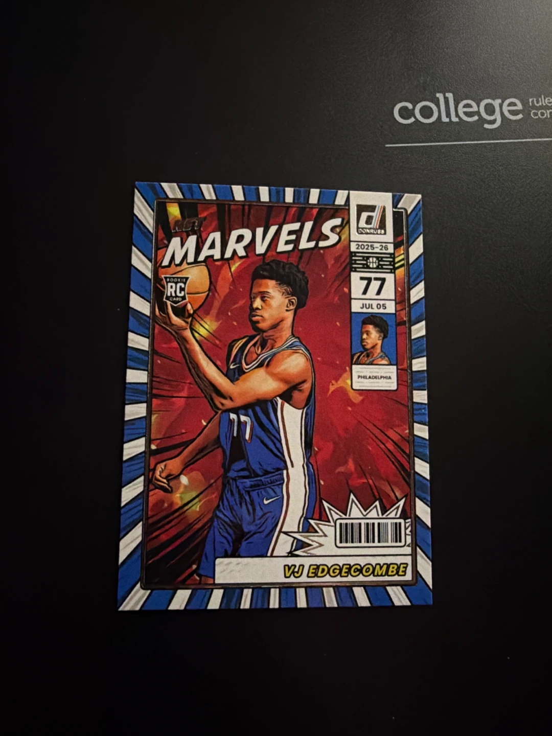 Panini Donruss Donruss Marvels VJ Edgecombe RC Card 2025-26