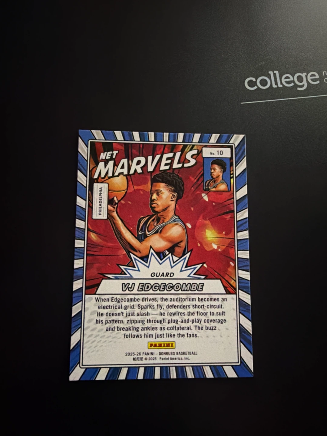 Panini Donruss Donruss Marvels VJ Edgecombe RC Card 2025-26 - photo 2