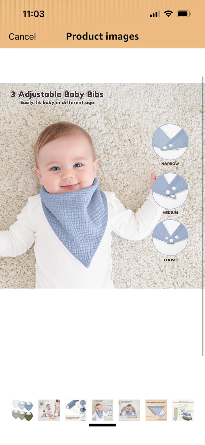 Brand New-Baby Muslin Cotton Bibs Gift Set (0-36 Months)