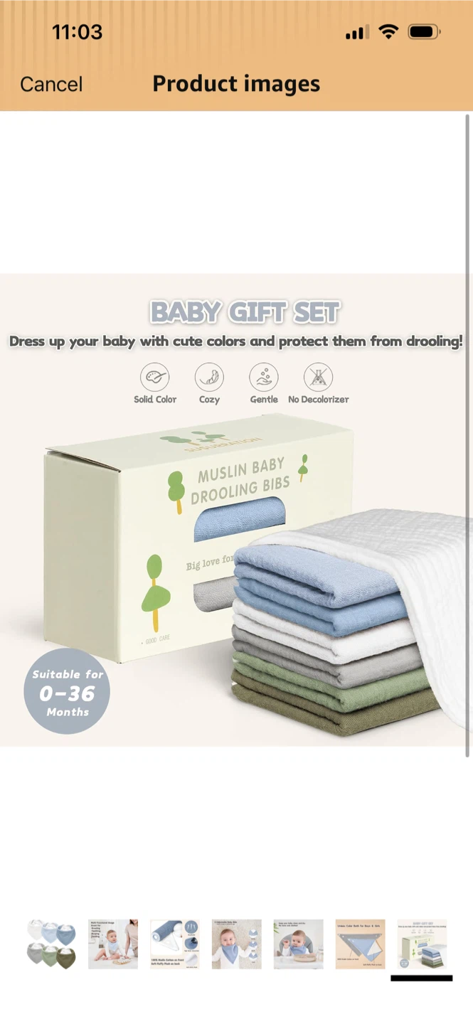 Brand New-Baby Muslin Cotton Bibs Gift Set (0-36 Months) - photo 3