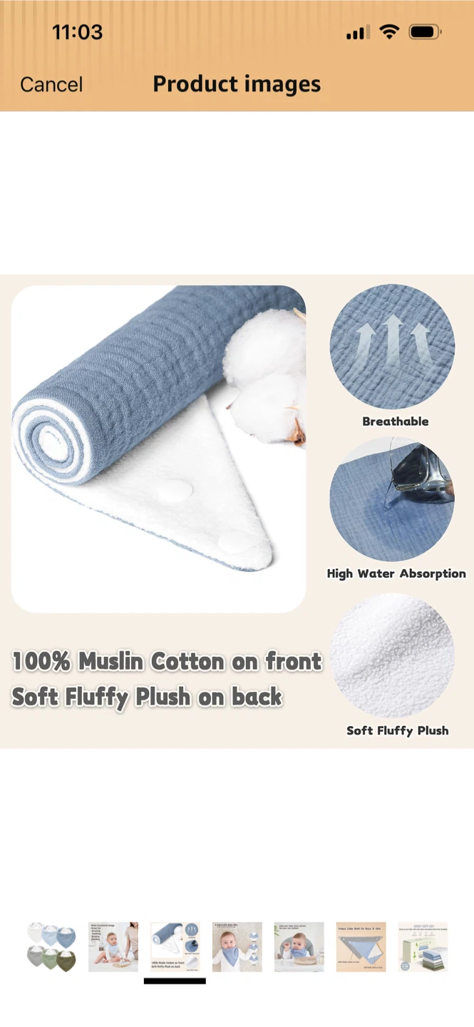 Brand New-Baby Muslin Cotton Bibs Gift Set (0-36 Months) - photo 4