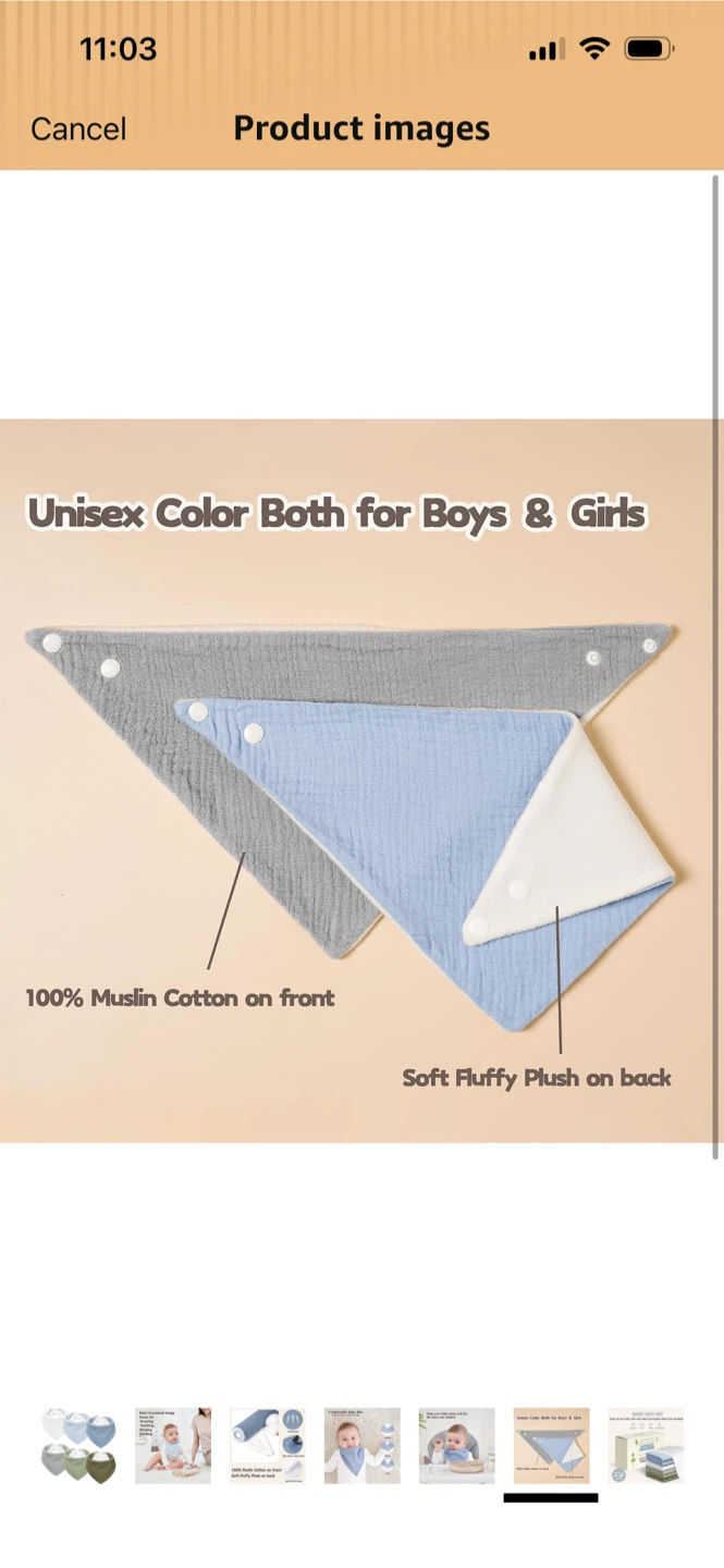Brand New-Baby Muslin Cotton Bibs Gift Set (0-36 Months) - photo 5