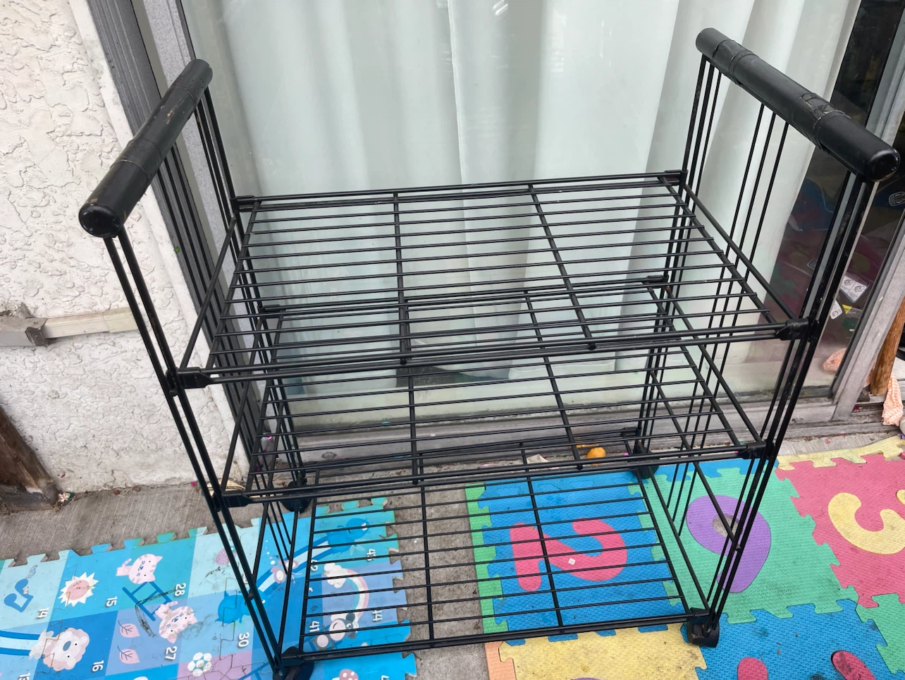 Black 3-Tier Wire Shelf Unit