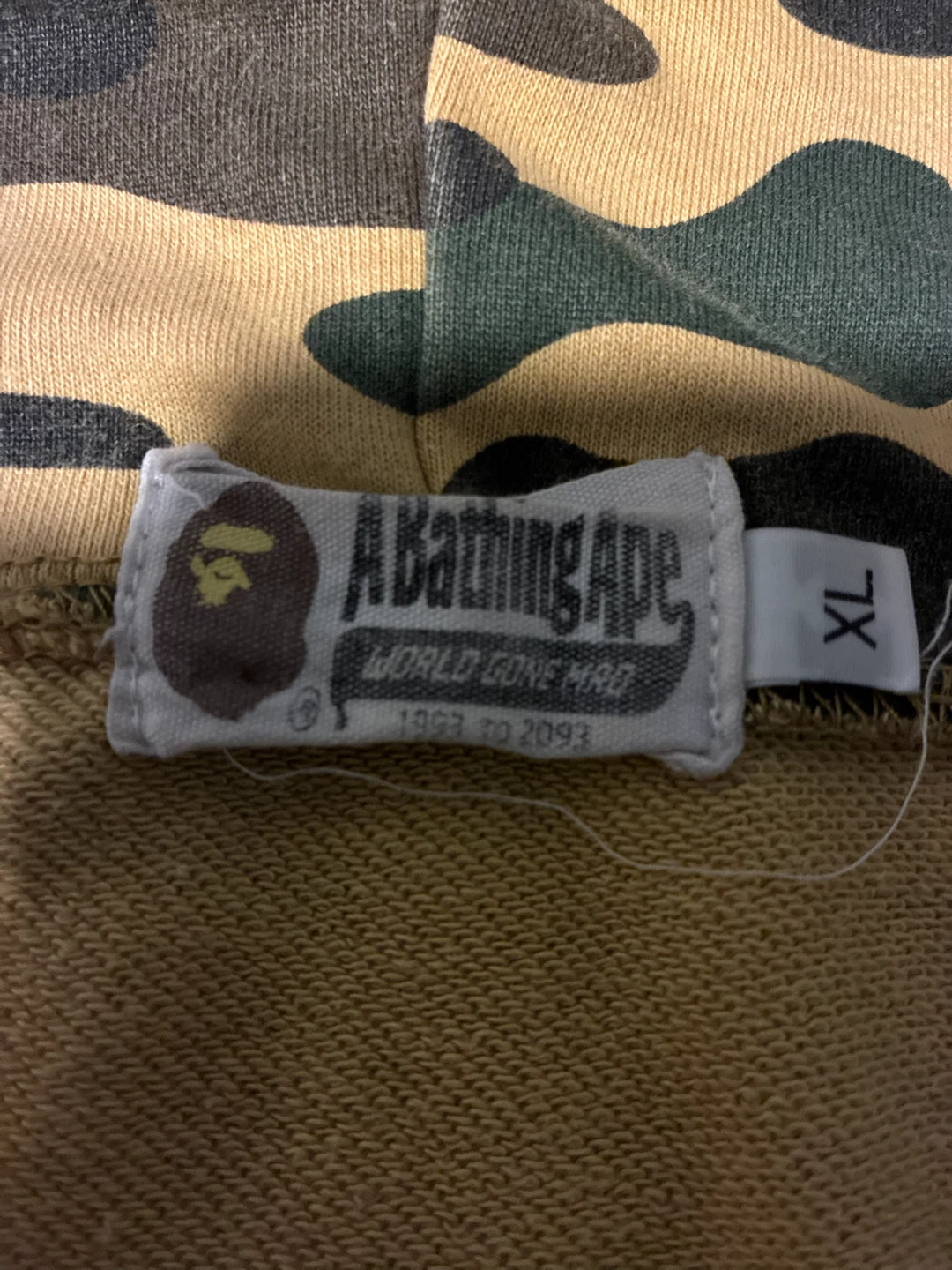 A Bathing Ape Full Zip Hoodie Camo Shark - photo 2