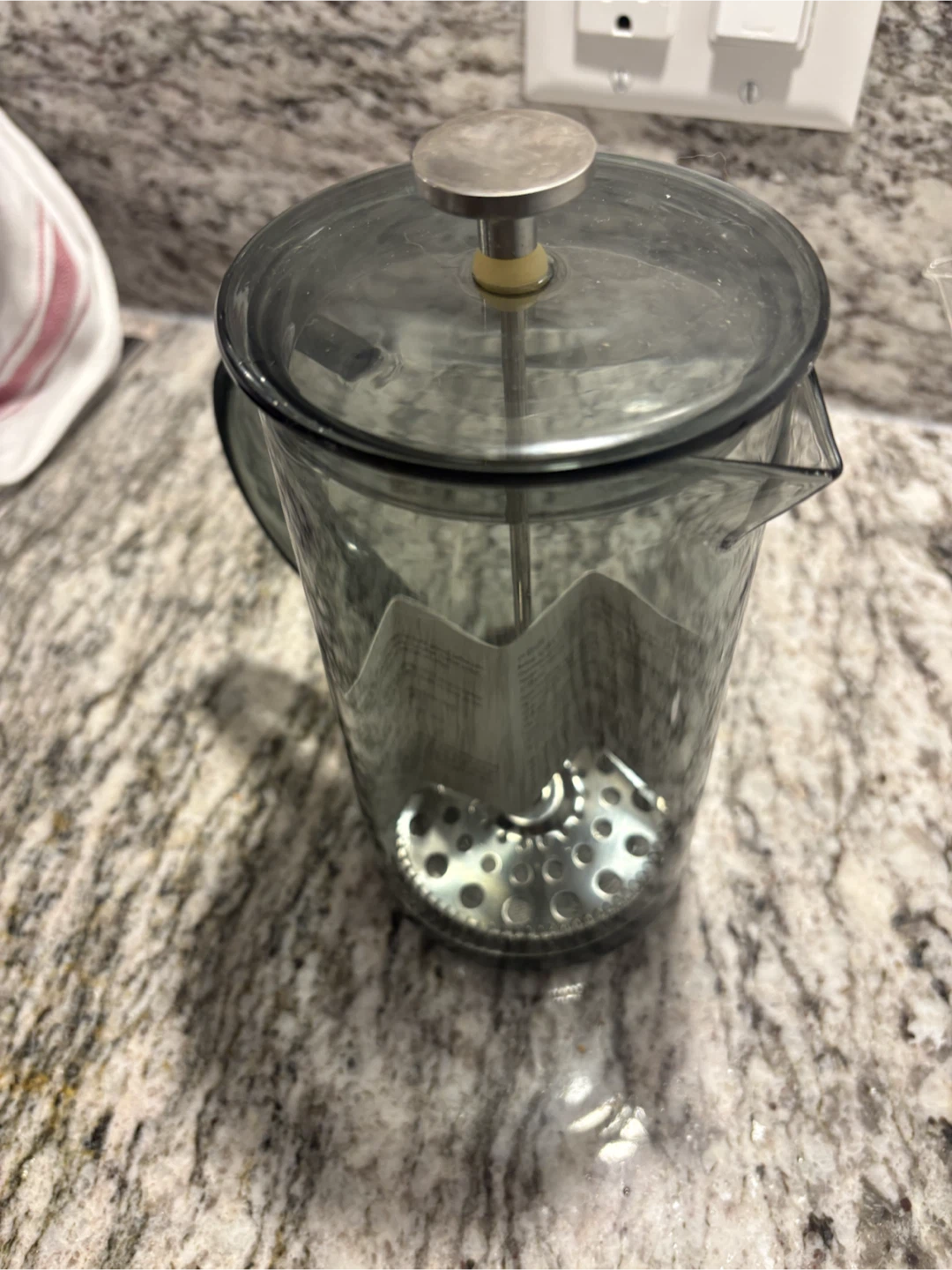 BN Clear Grey French Press Coffee Maker