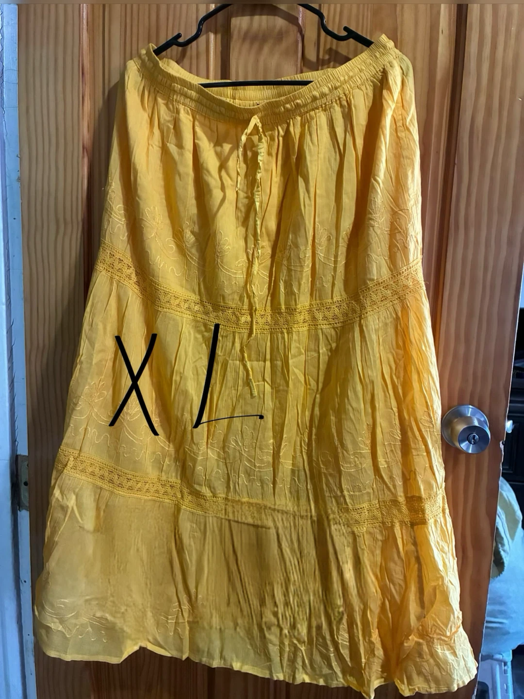 Yellow Tiered Maxi Skirt