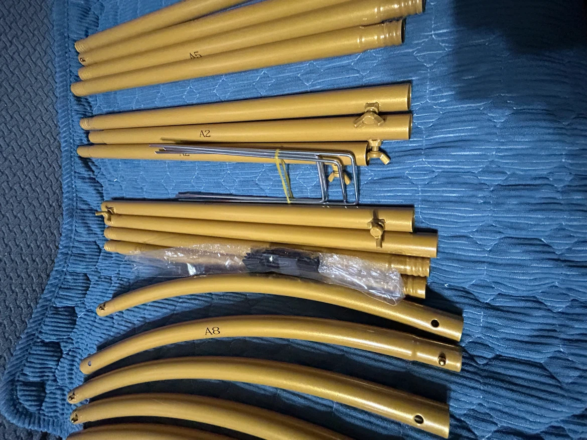 New-Gold Arch Backdrop Stand With Stretchy White cover! - photo 3