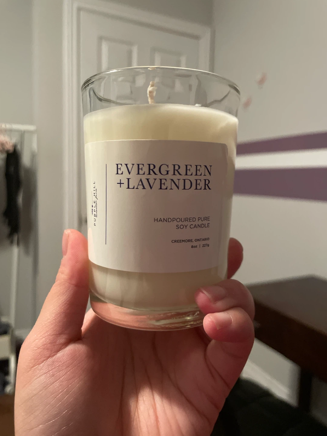 Purple Hill Evergreen + Lavender Soy Candle