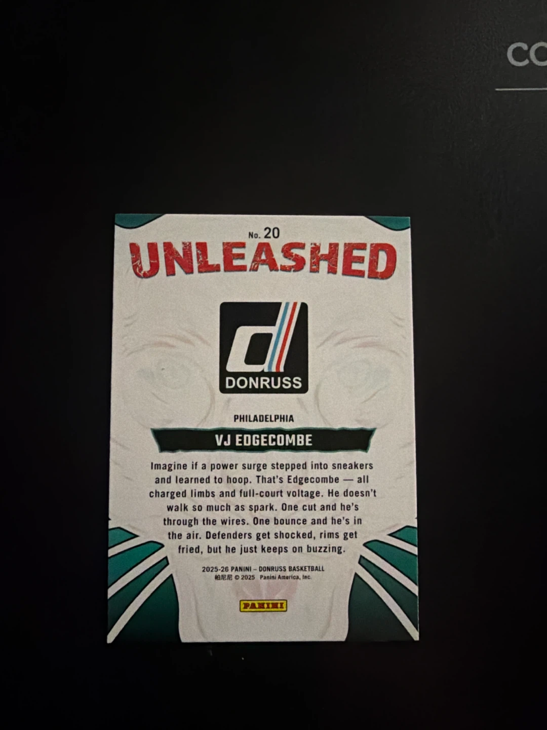 V.J. Edgecombe 2025-26 Donruss Basketball Card - photo 2