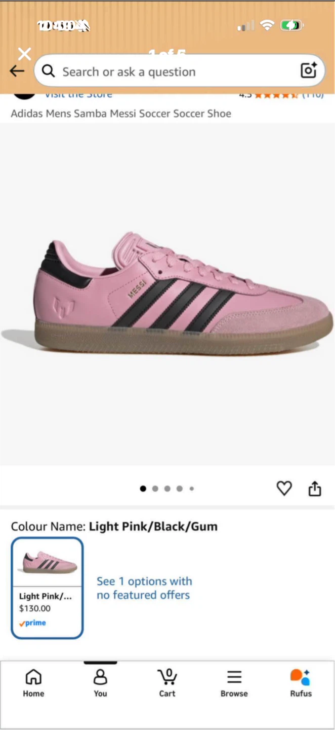 Men’s size 11 MESSI PINK ADIDAS