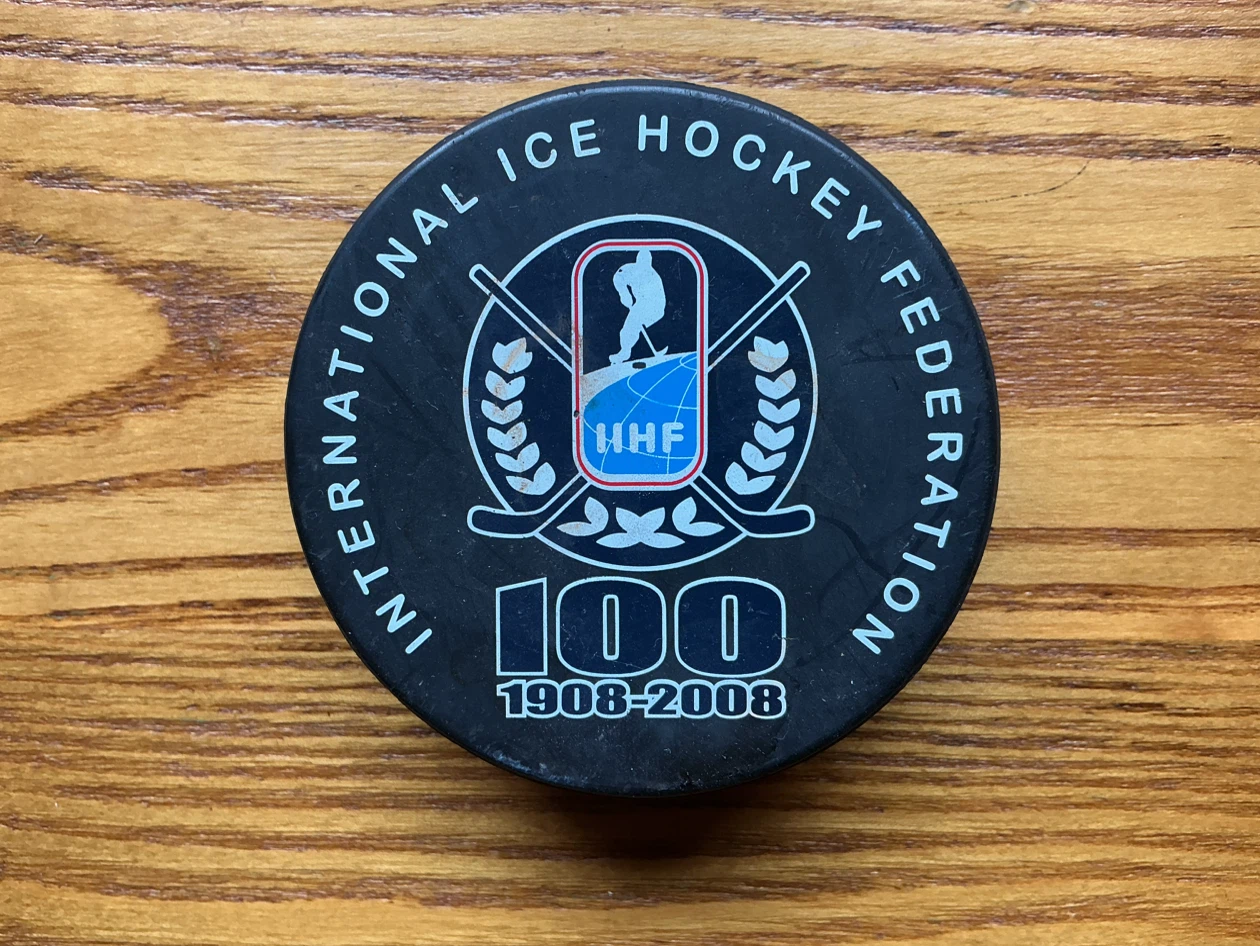 IIHF 100th Anniversary Commemorative Hockey Puck (1908-2008)