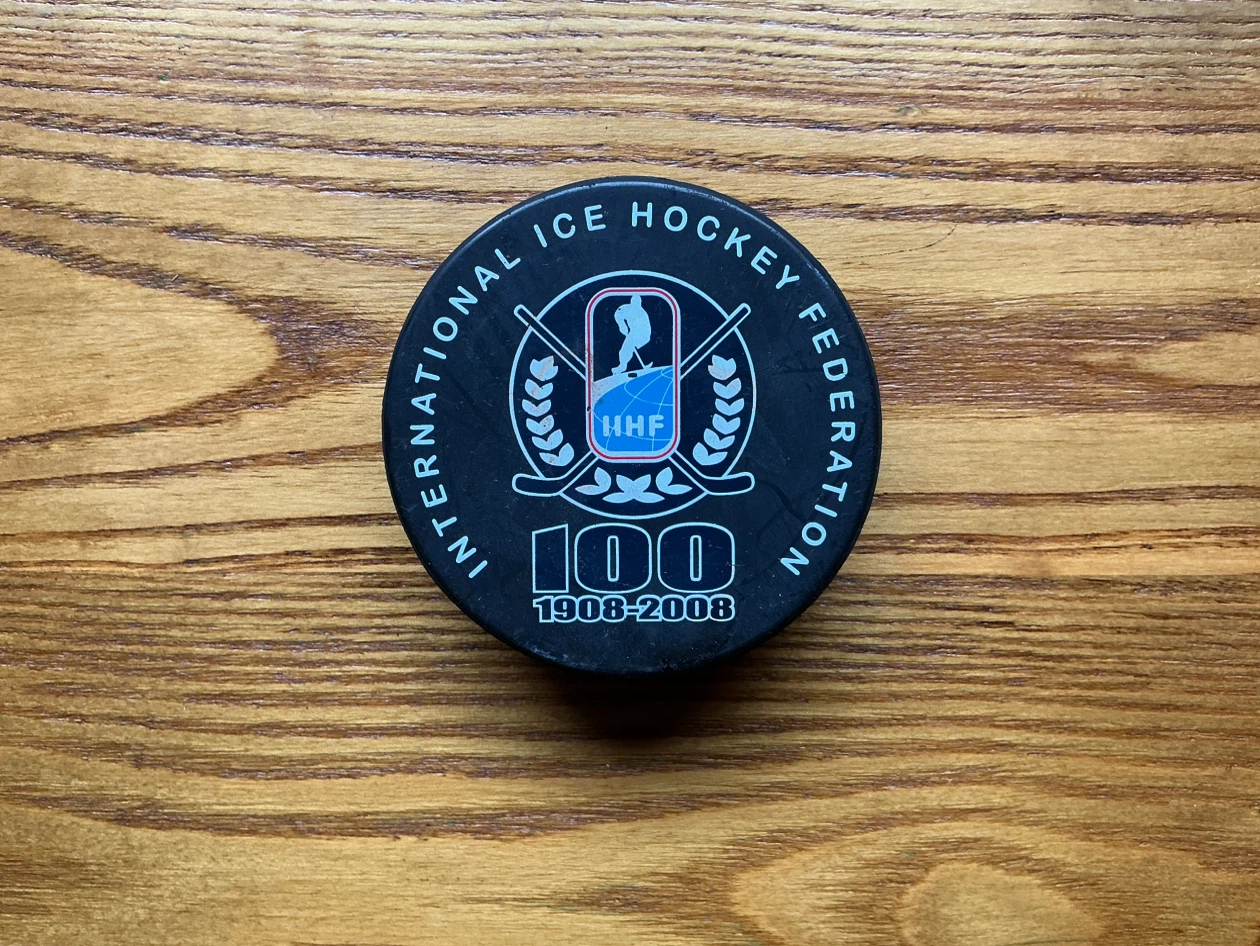IIHF 100th Anniversary Commemorative Hockey Puck (1908-2008) - photo 3