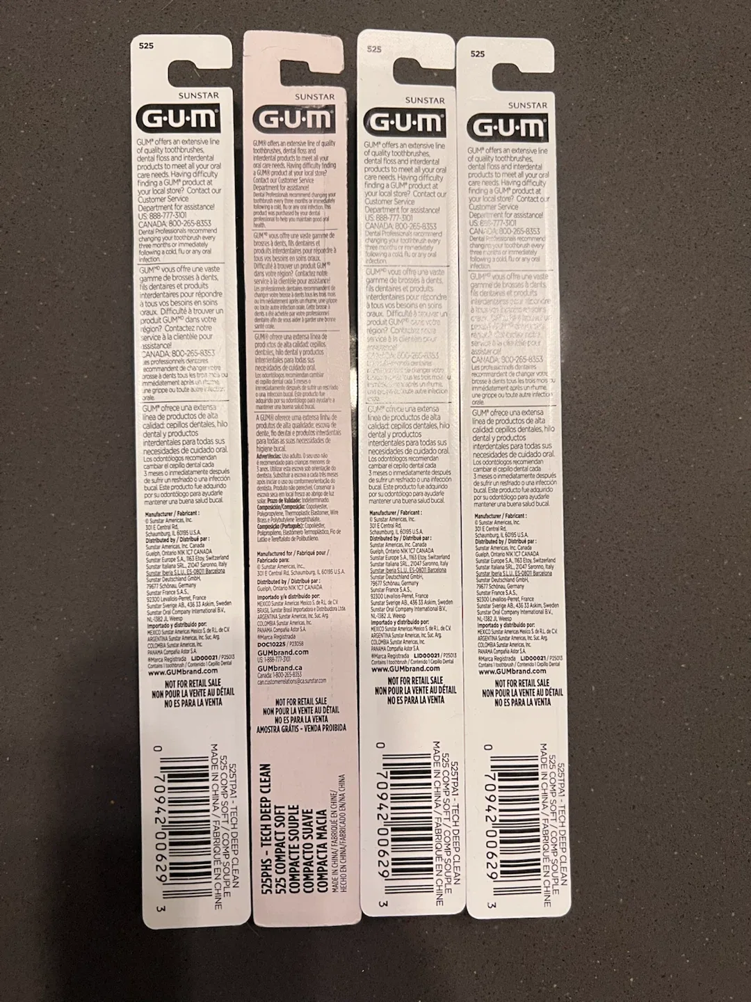 Sunstar GUM Toothbrushes - 4 Pack - photo 2
