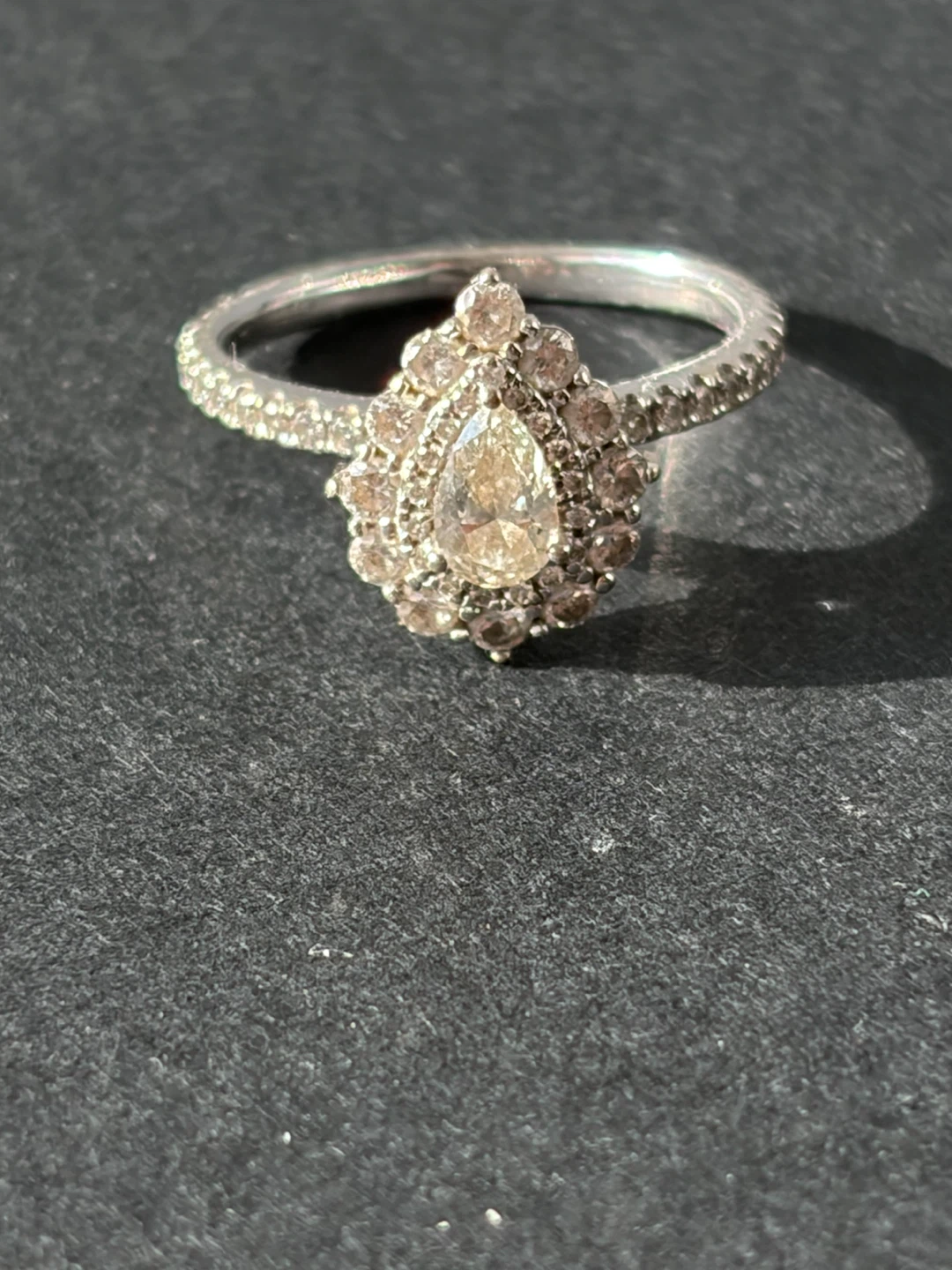 Michael Hill 18kt Diamond Pear Halo Engagement Ring - photo 2