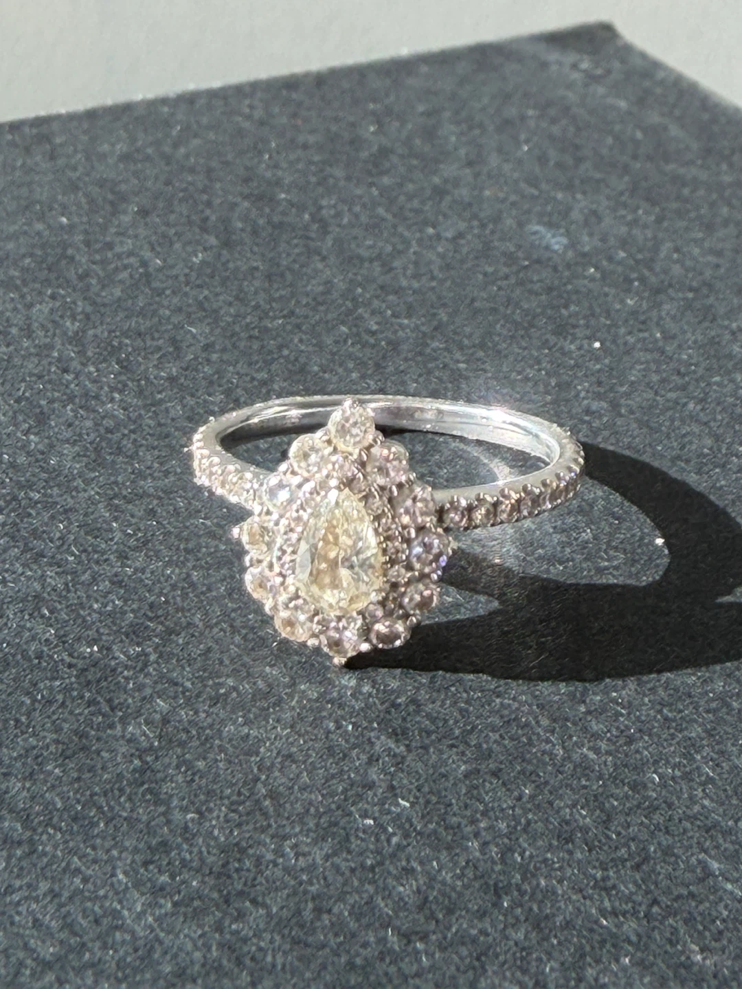 Michael Hill 18kt Diamond Pear Halo Engagement Ring - photo 3