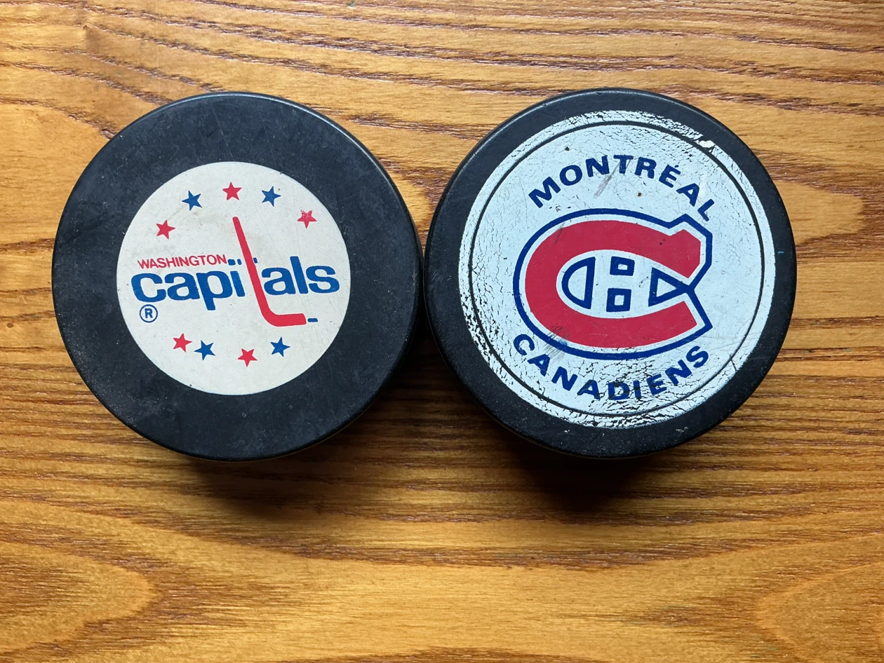Montreal Canadiens & Washington Capitals NHL Hockey Puck Set