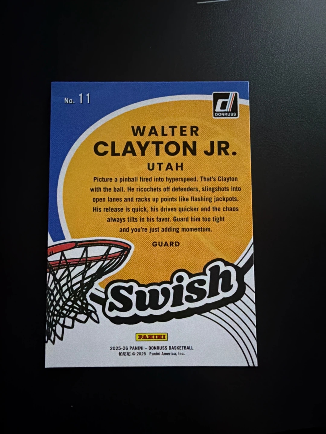 2025 Donruss Basketball Walter Clayton Jr. Card - photo 2