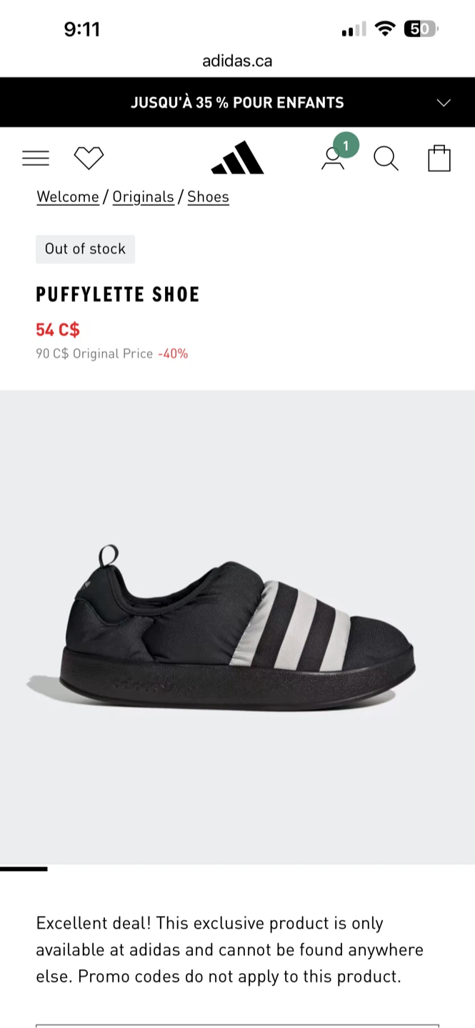 (NEW) Adidas Puffylette Shoes - Size M8