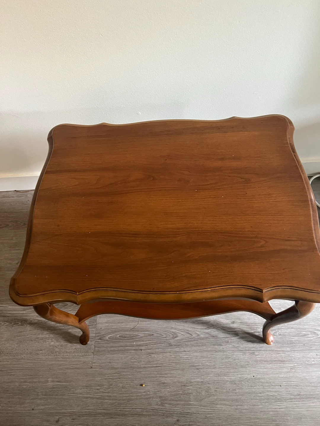 Wooden Side Table with Shelf
