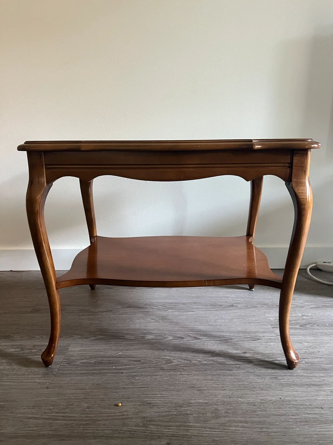Wooden Side Table with Shelf - photo 4