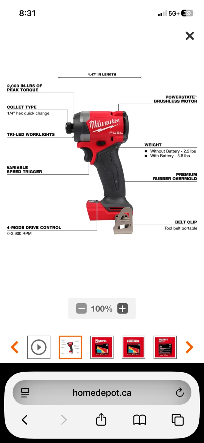 Milwaukee M18 FUEL 2-Tool Combo Kit 3697-22cxc - photo 4