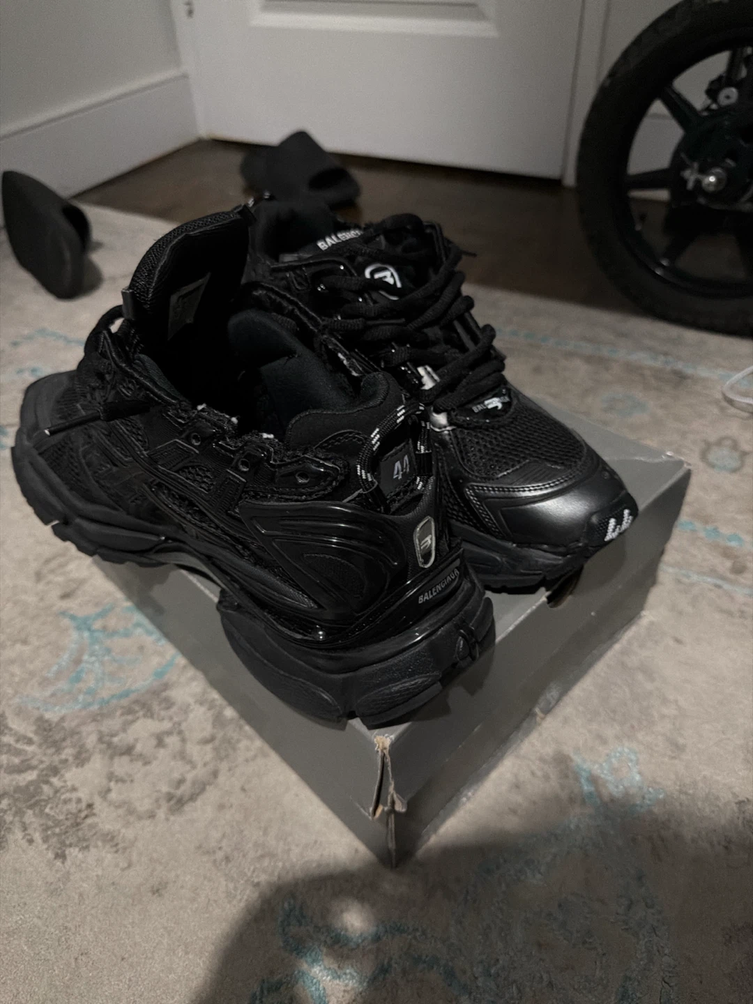Balenciaga Men's Black Runner Sneakers