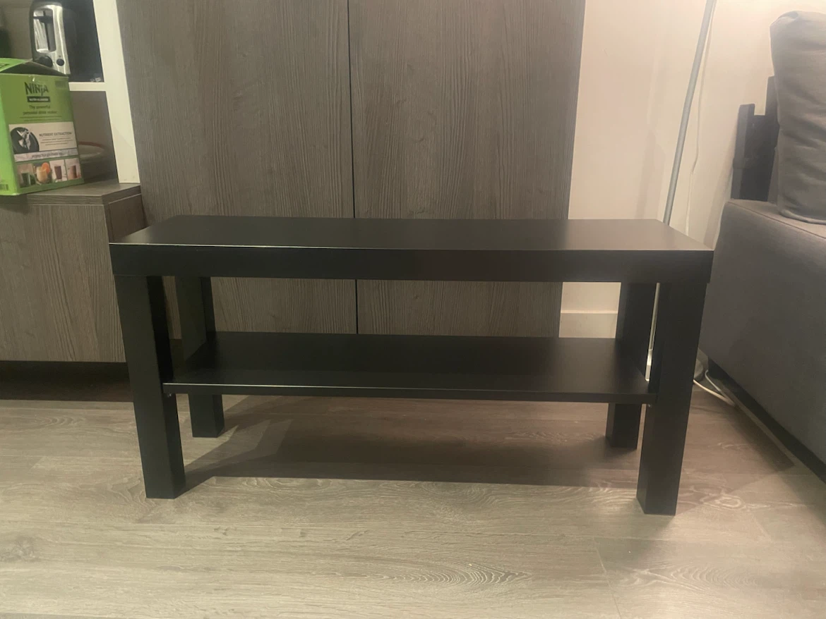Black 2-Tier Console Table