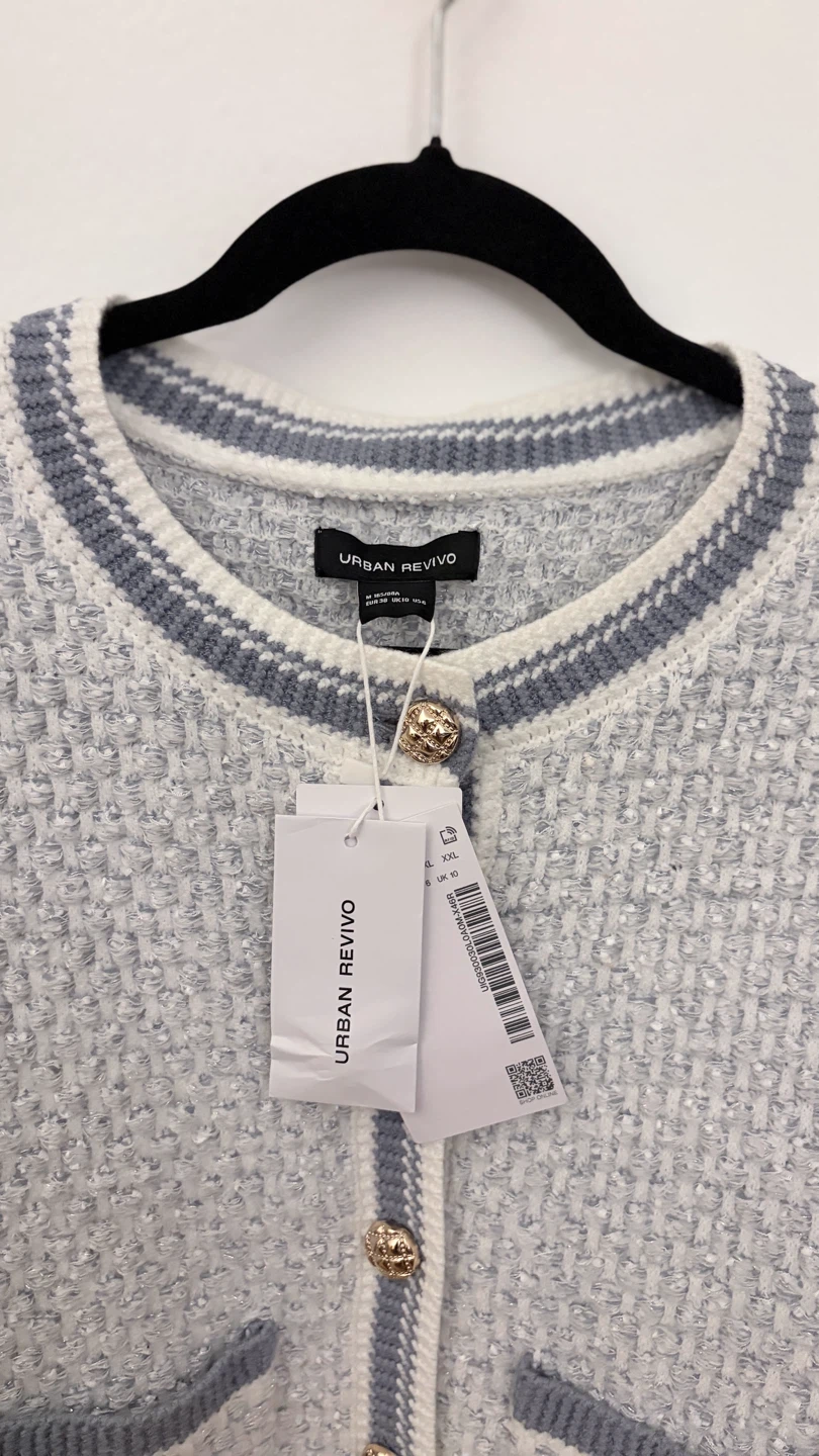URBAN REVIVO Women's Light Blue Outerwear Cardigan - photo 2