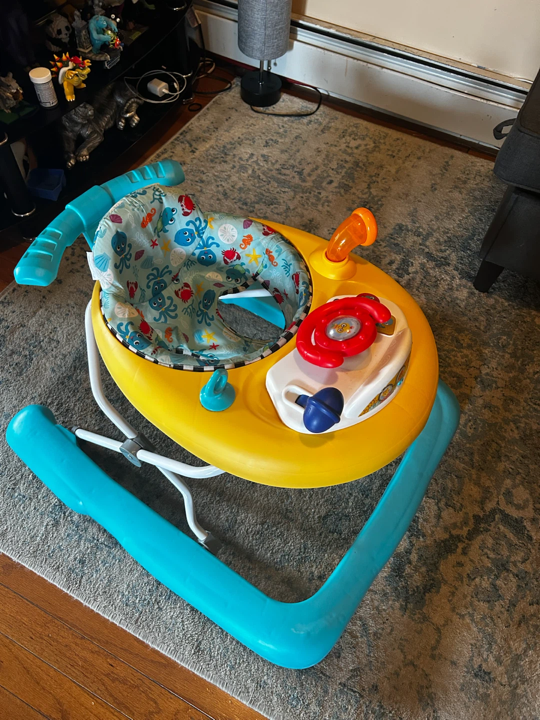 Baby Walker with Toy Steering Wheel