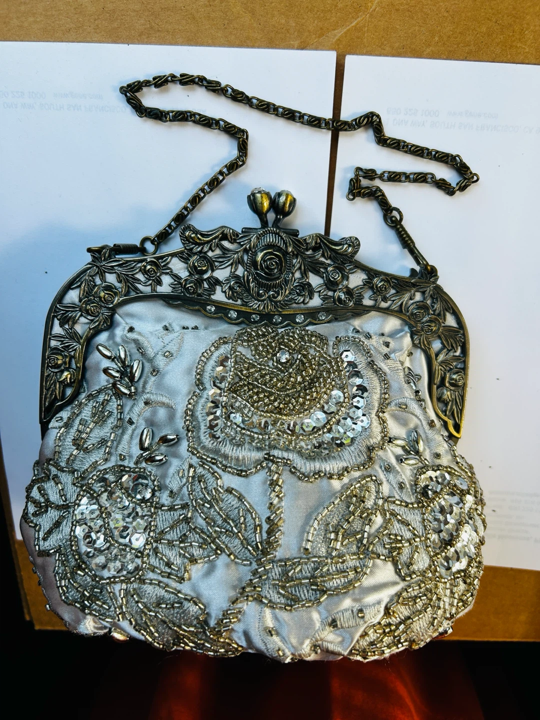 Vintage sequined Evening bag: brand new - photo 4
