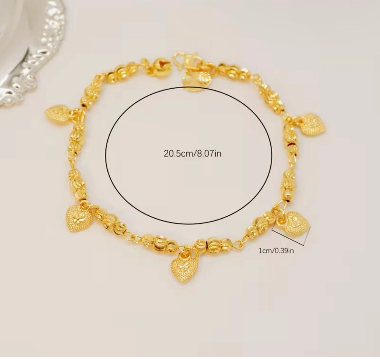 Gold Tone Charm Bracelet 20.5cm