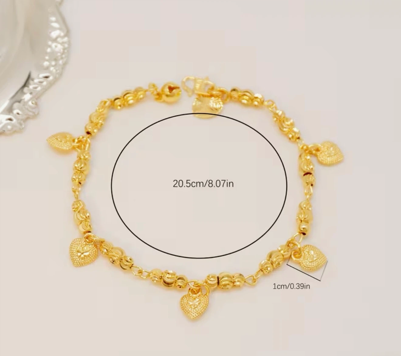 Gold Tone Charm Bracelet 20.5cm - photo 2