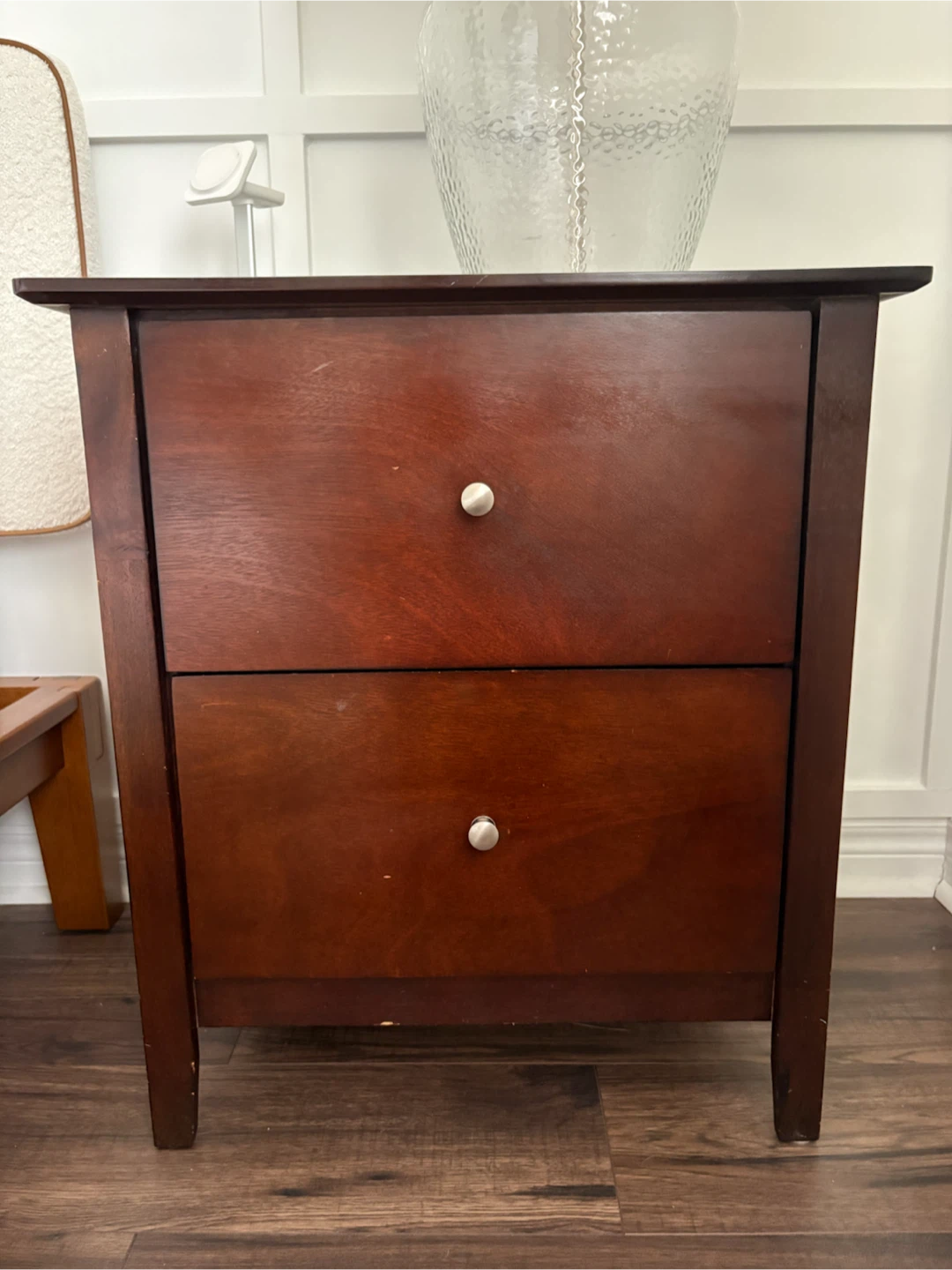 Wooden 2-Drawer Nightstand