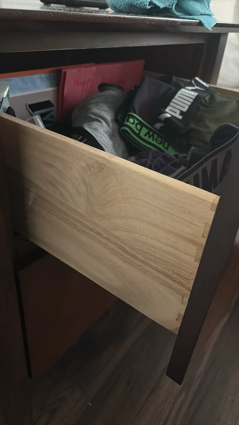Wooden 2-Drawer Nightstand - photo 5