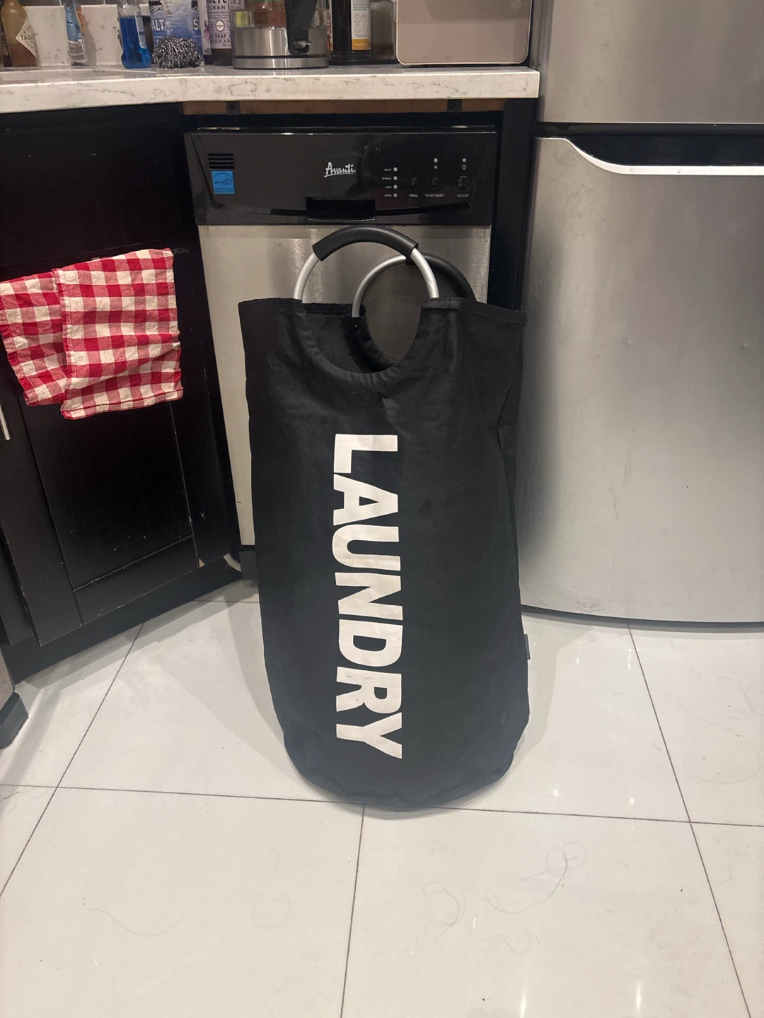 Black Laundry Basket with Handles