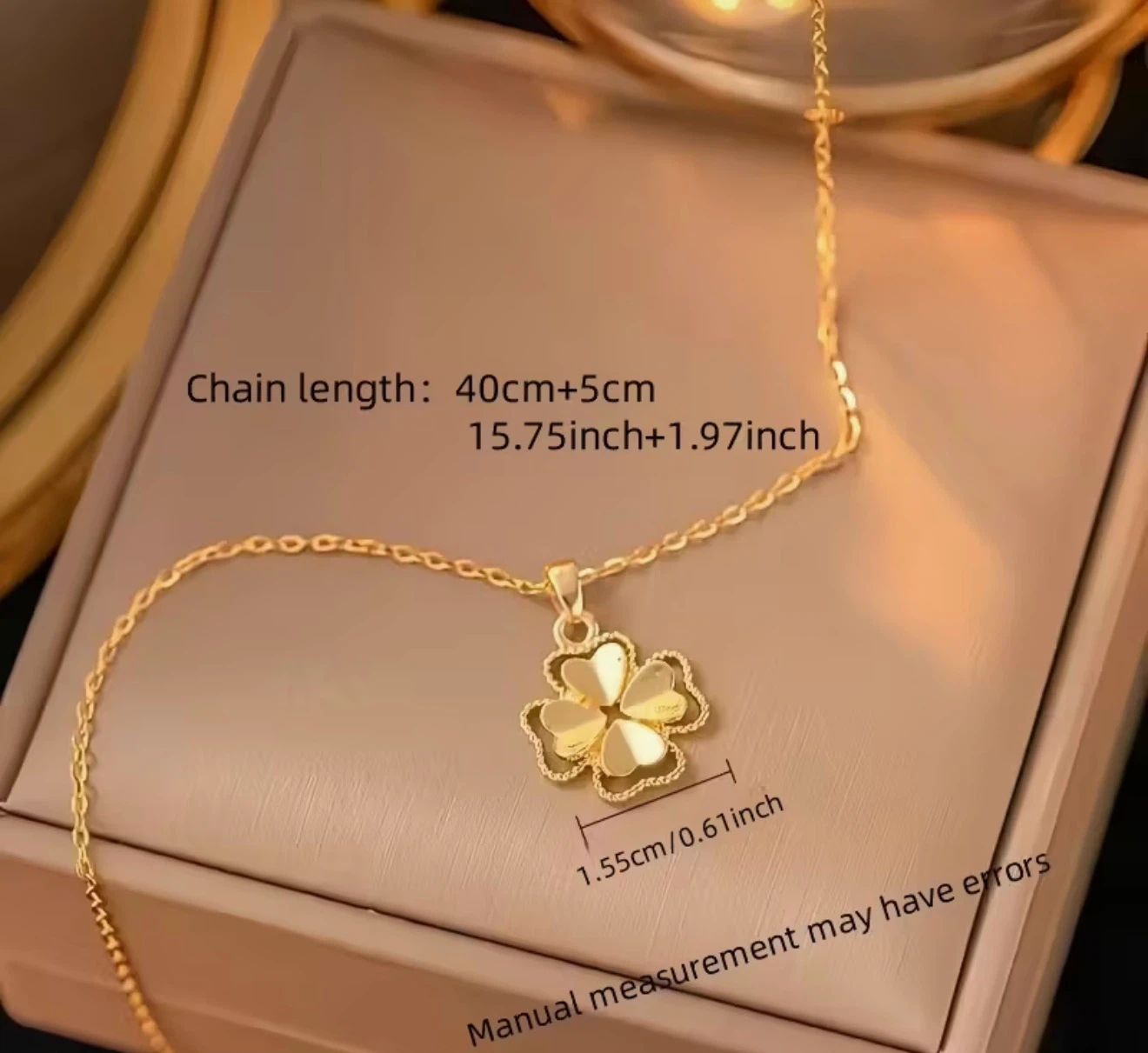 Gold Clover Pendant Necklace