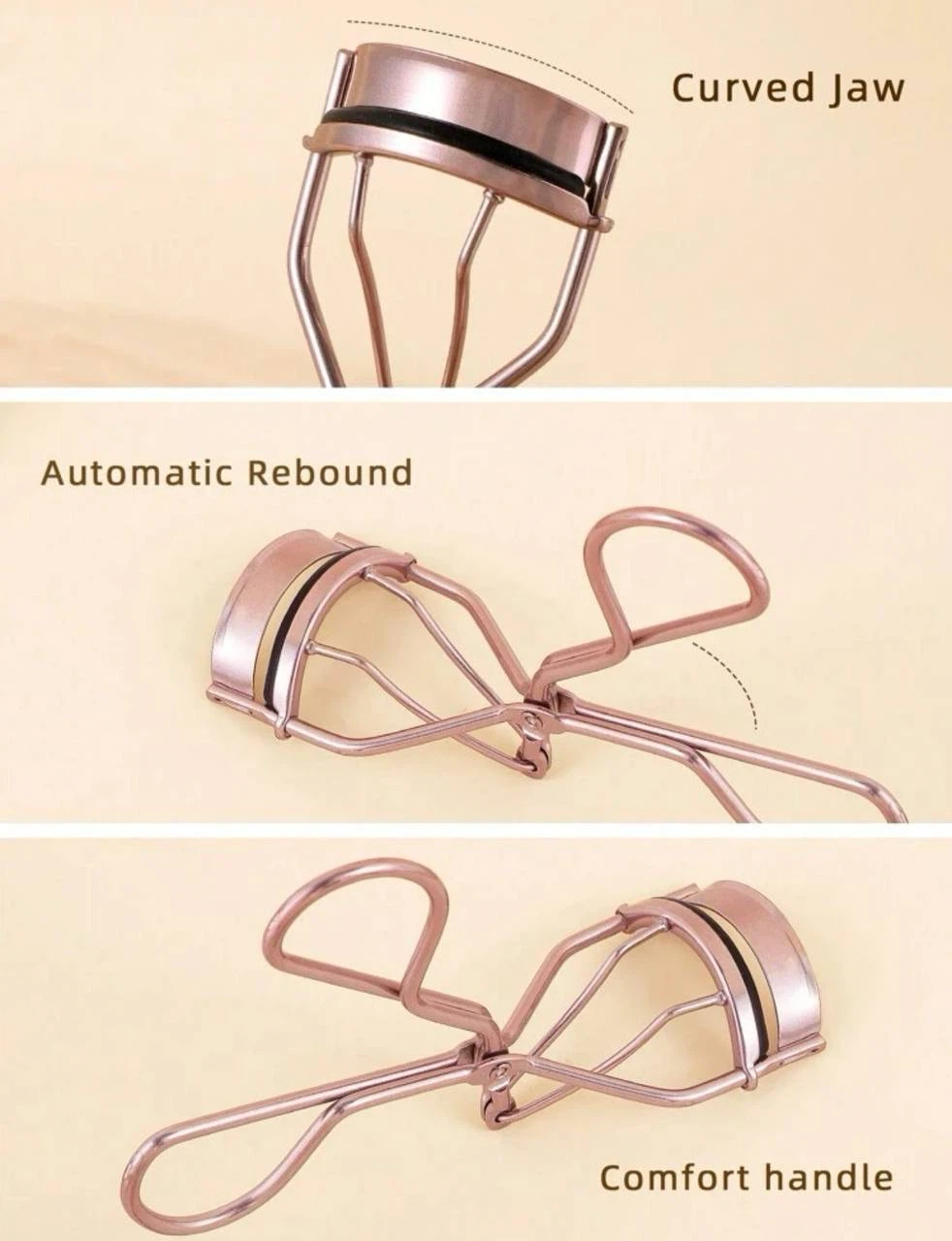 Portable eyelash curler rose pink - photo 3