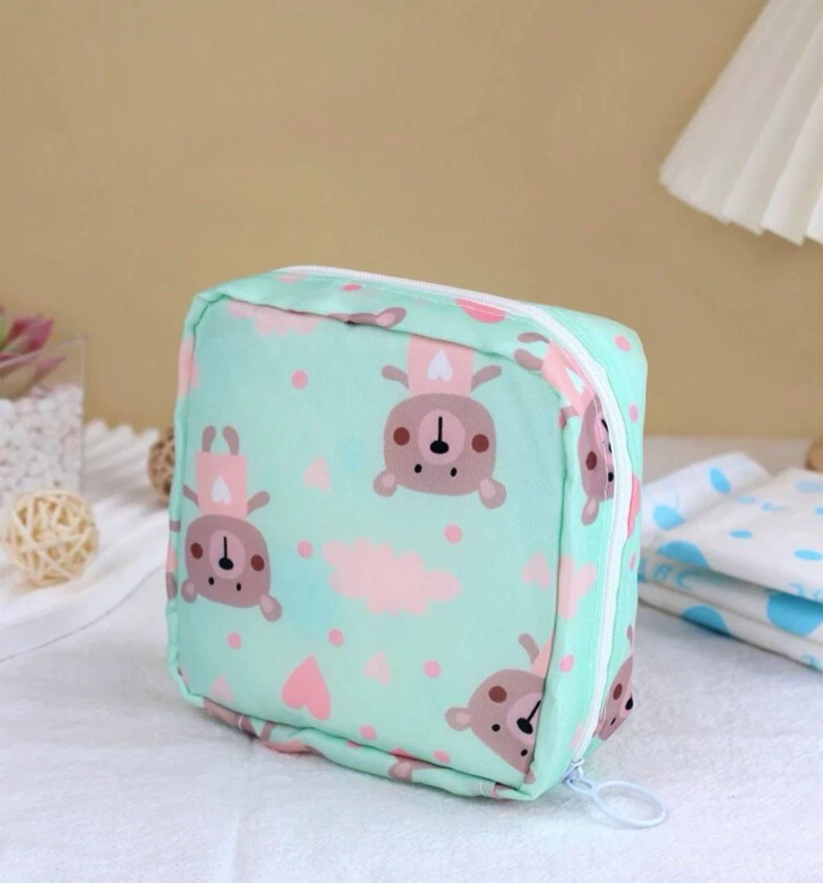 Mini travel makeup bag , cosmetic / pads organizer - photo 2