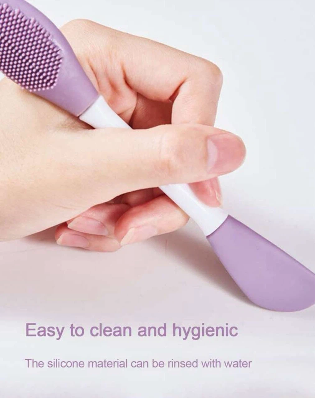 Double head silicone face mask brush , massager , spatula - photo 5