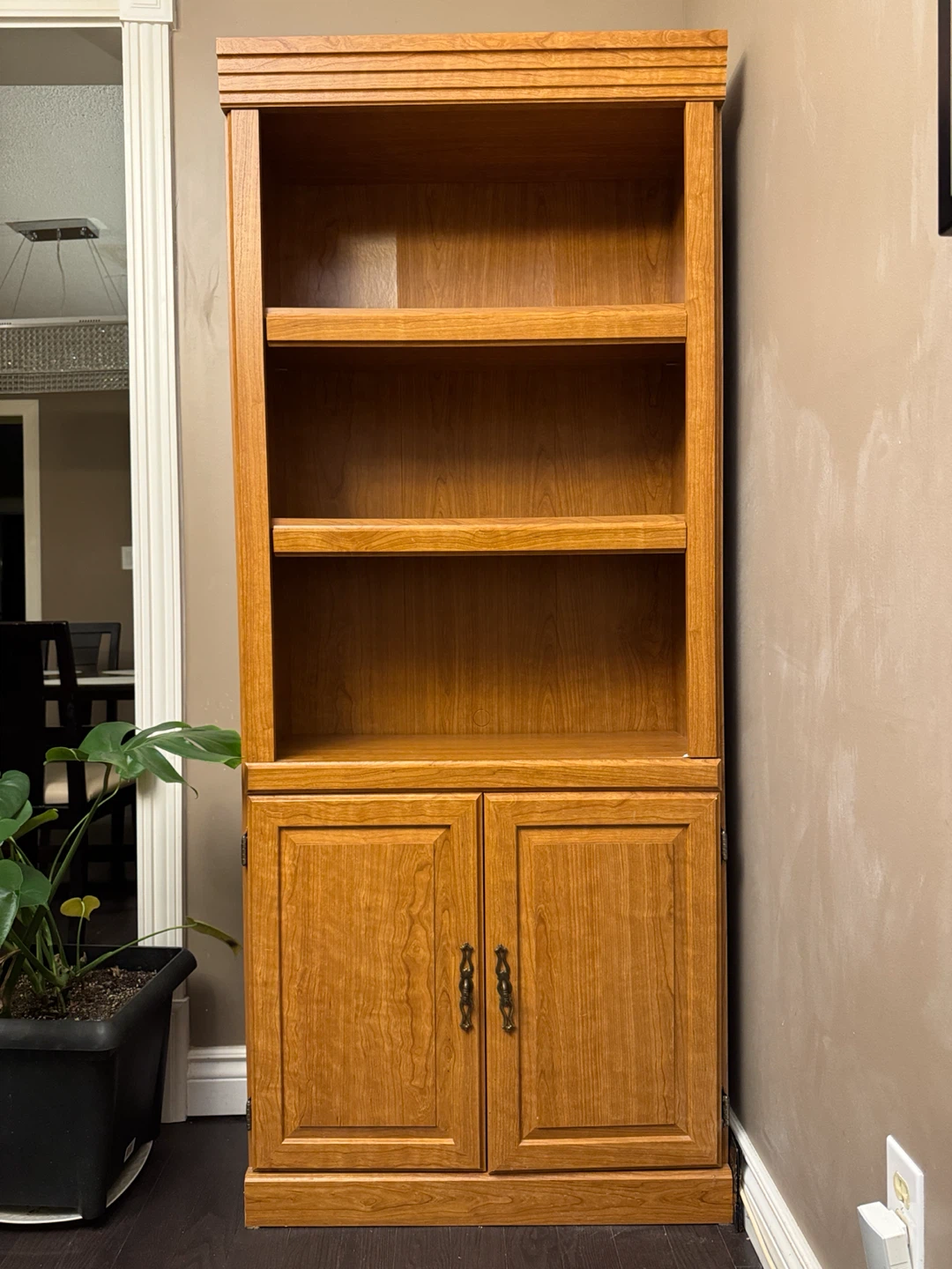 Wooden Desk and Bookcase Set - photo 3