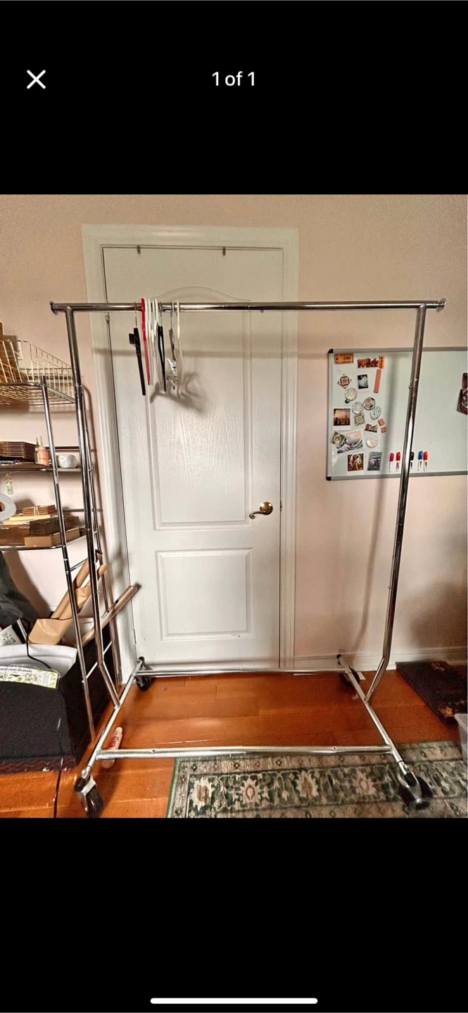 Collapsible Rolling Garment Rack with Wheels