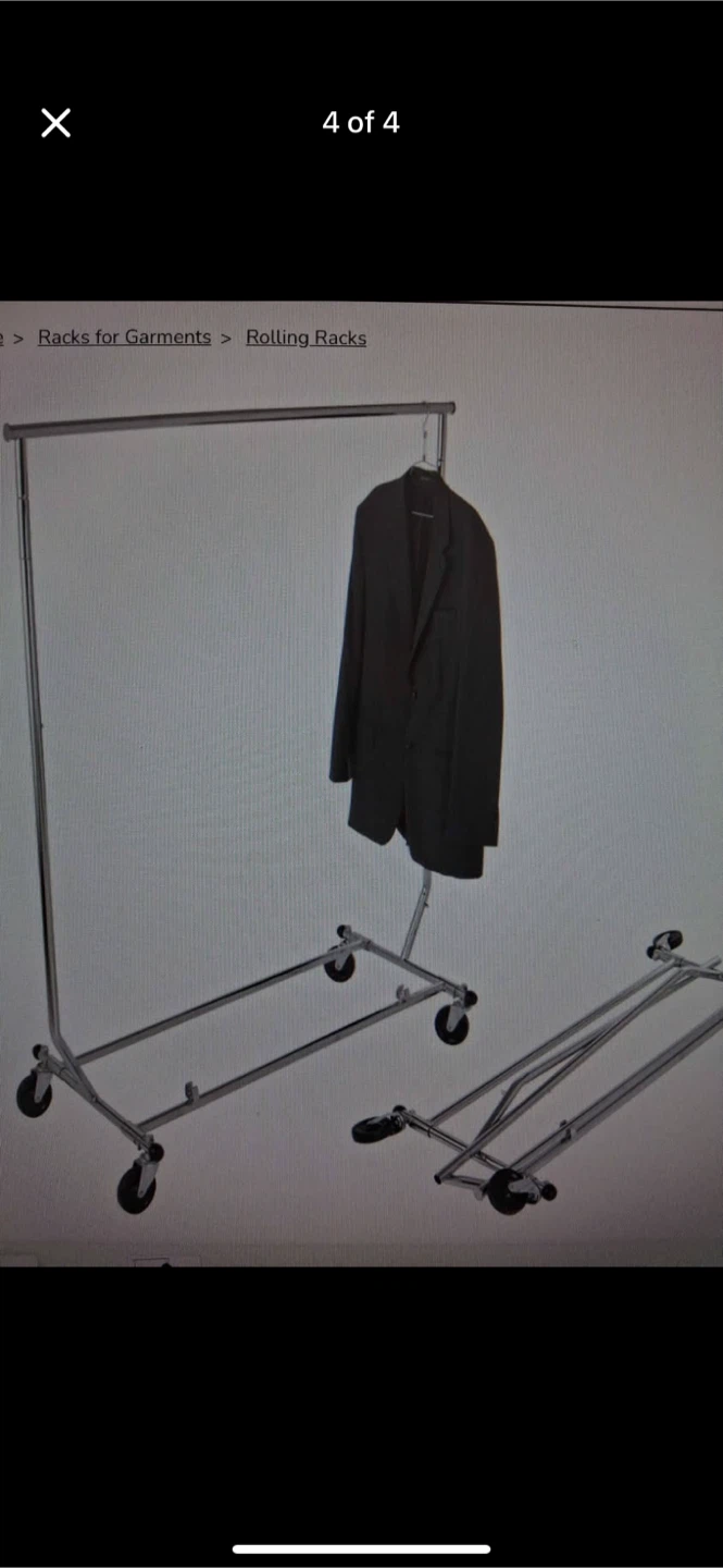 Collapsible Rolling Garment Rack with Wheels - photo 3