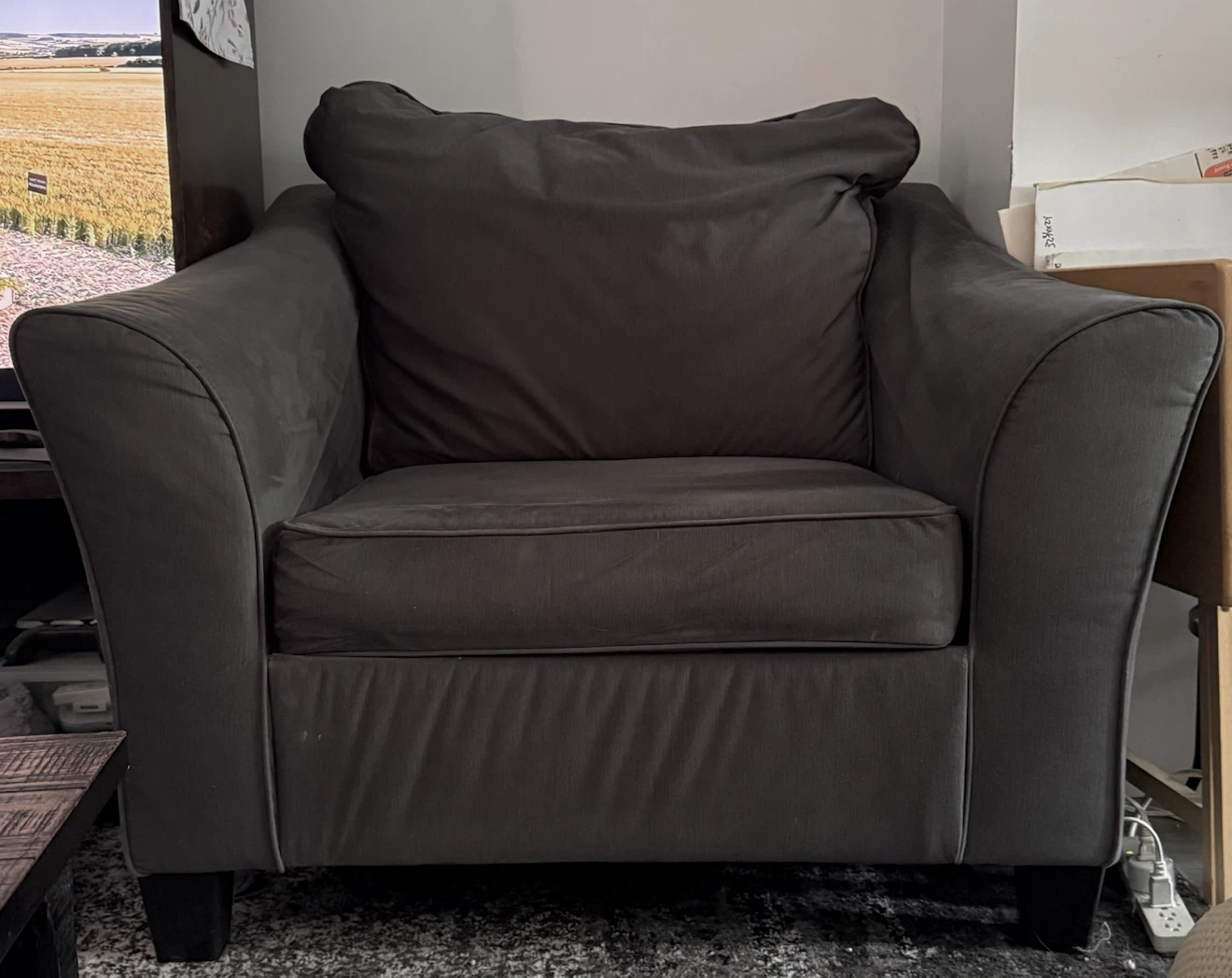 Dark Grey Extra Wide Armchair