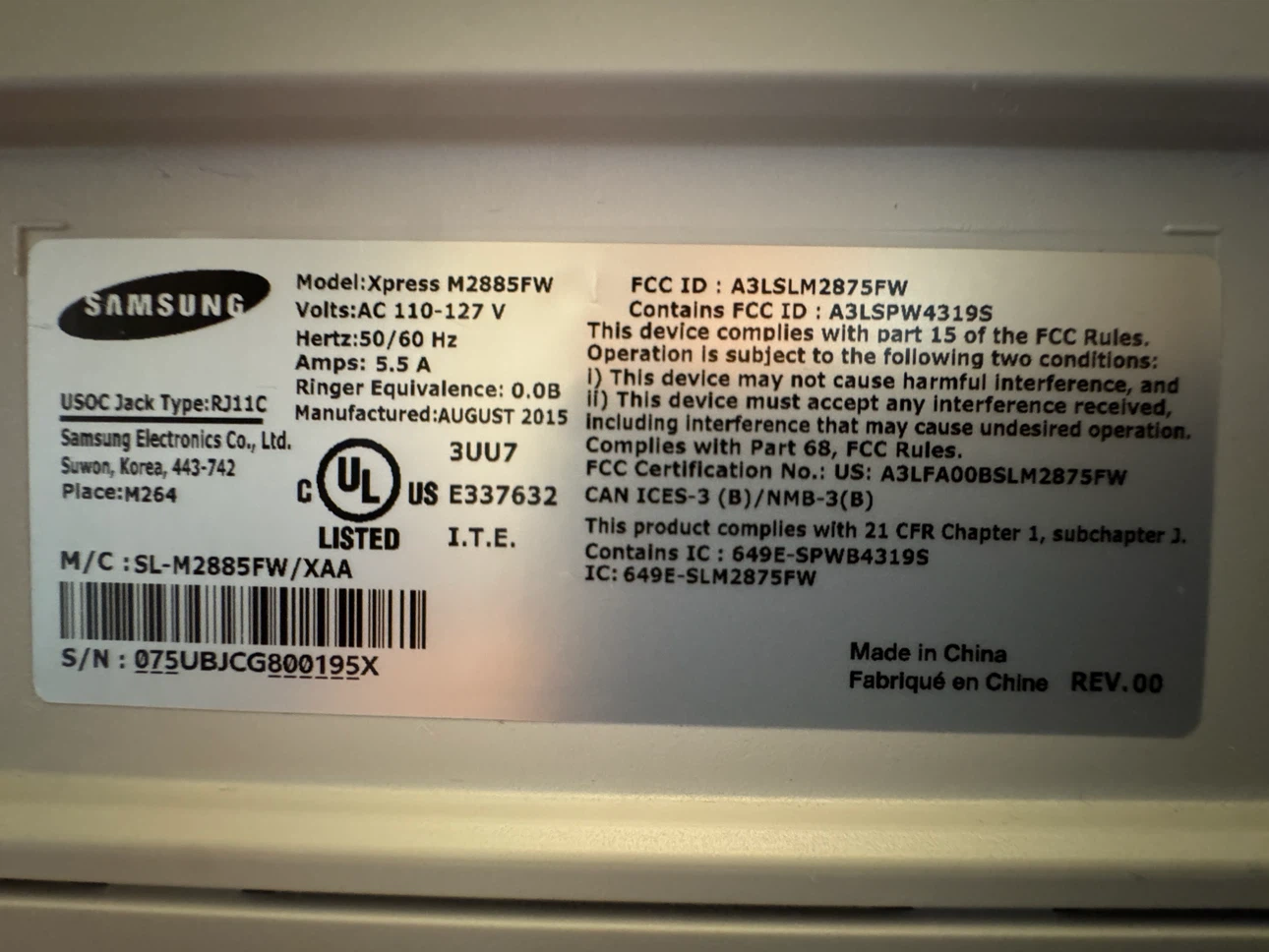 Samsung Xpress M2885FW Multifunction Printer - photo 3
