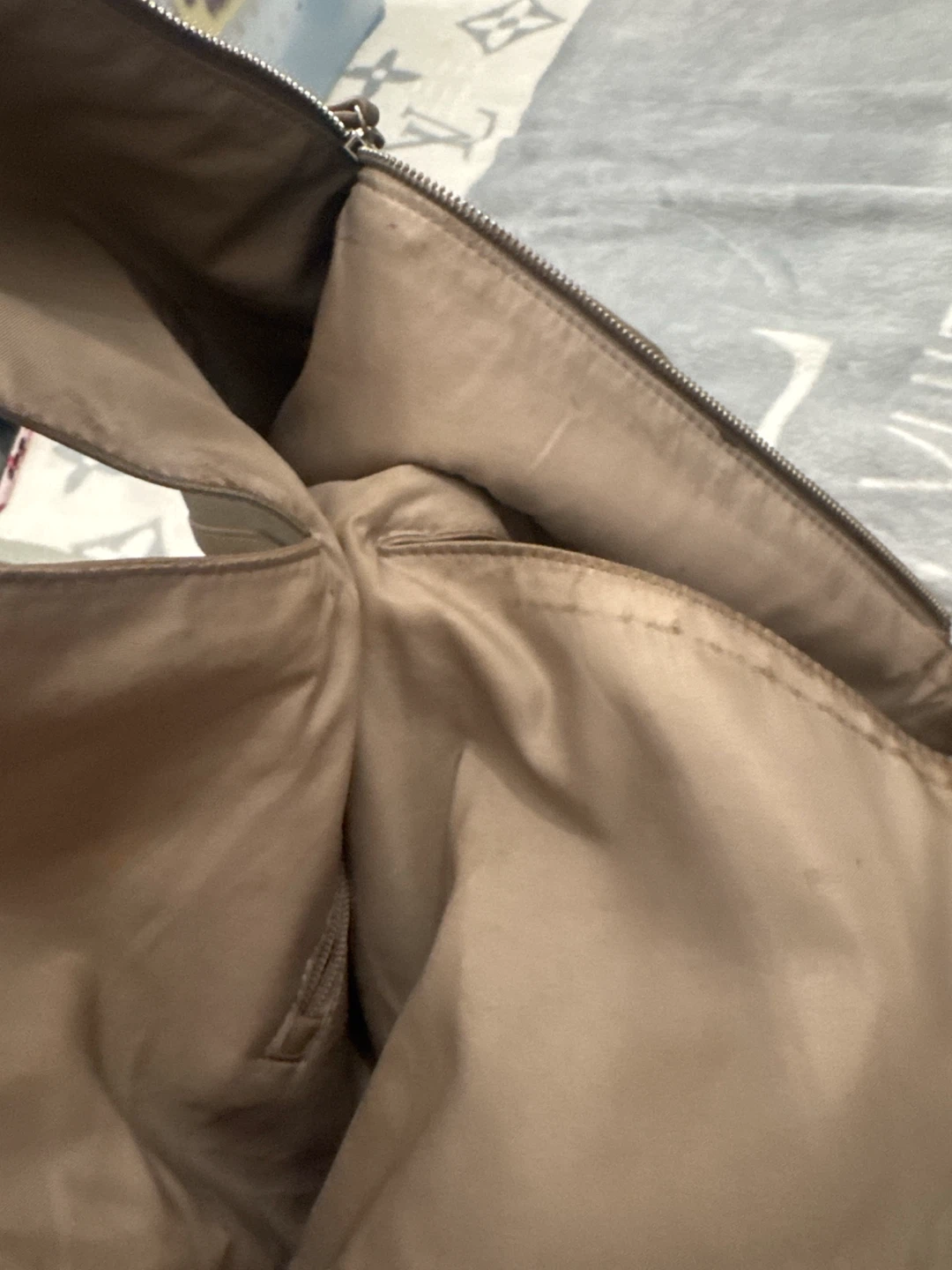 Beige Faux Leather Hobo Bag - photo 4