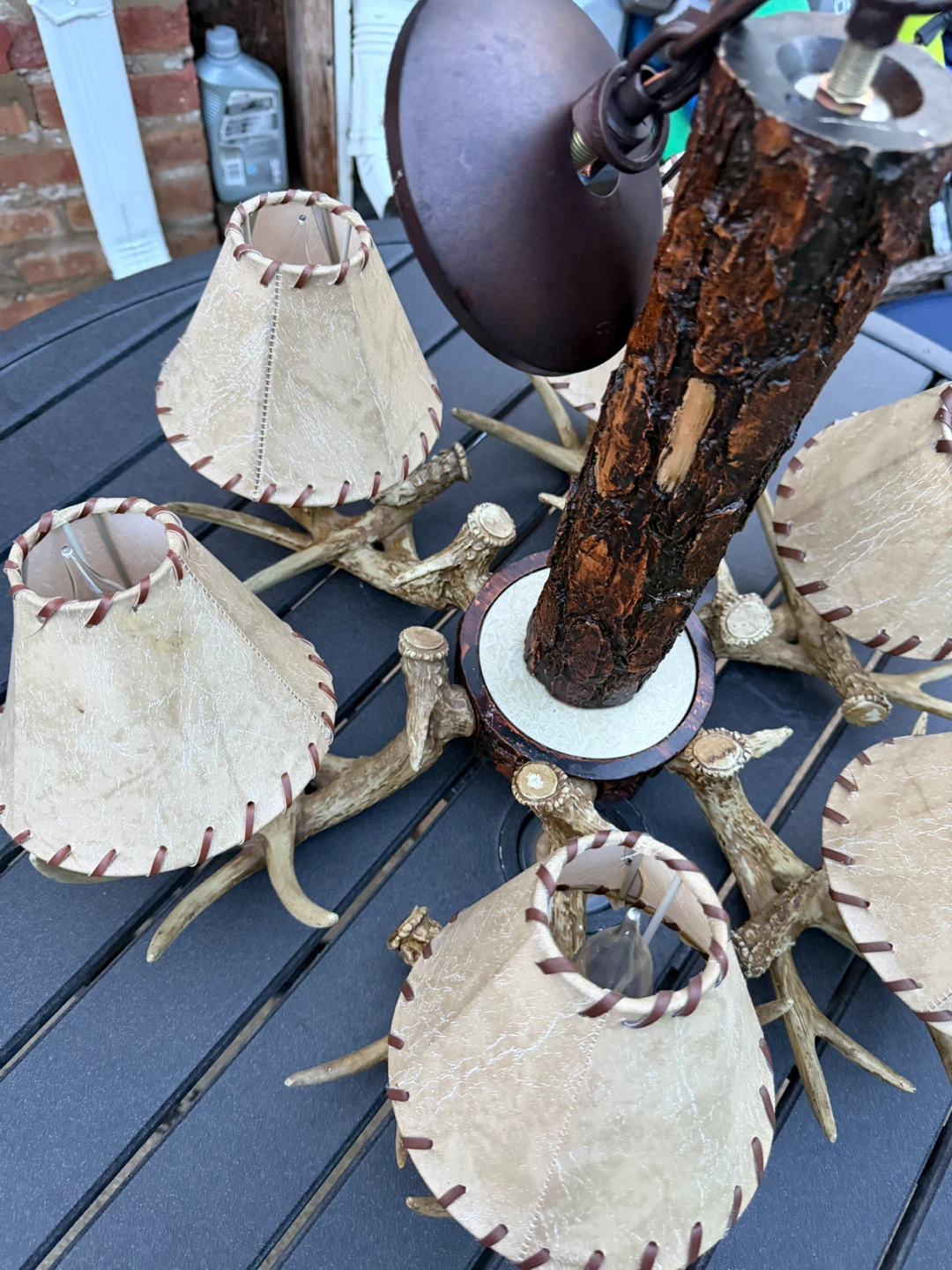 Antler Chandelier with 6 Lampshades - photo 3