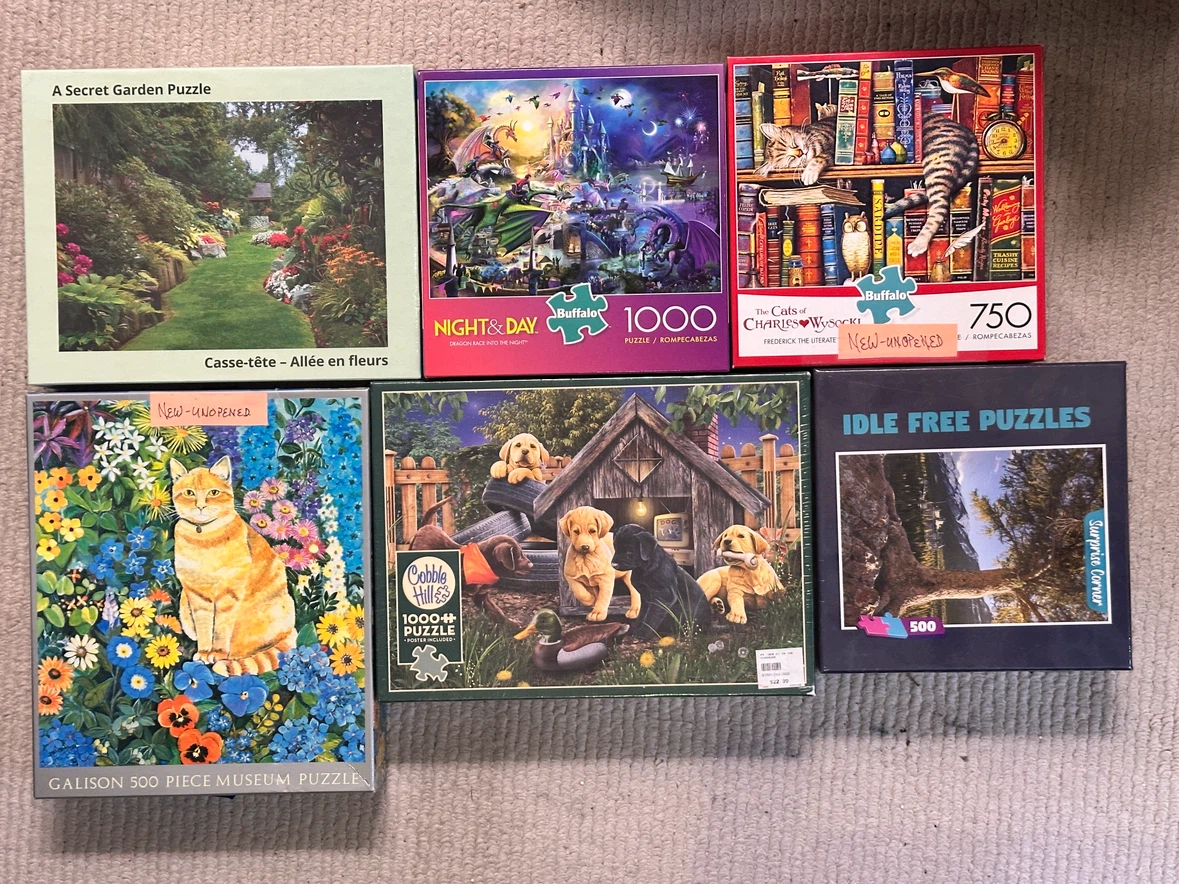 🆕 500-1000 Piece Puzzles