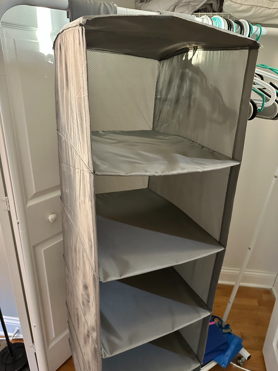 Gray Hanging Closet Organizer Shelf - photo 2