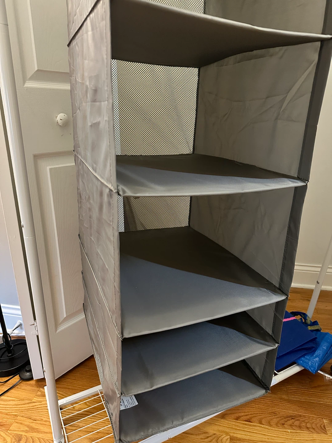 Gray Hanging Closet Organizer Shelf - photo 3