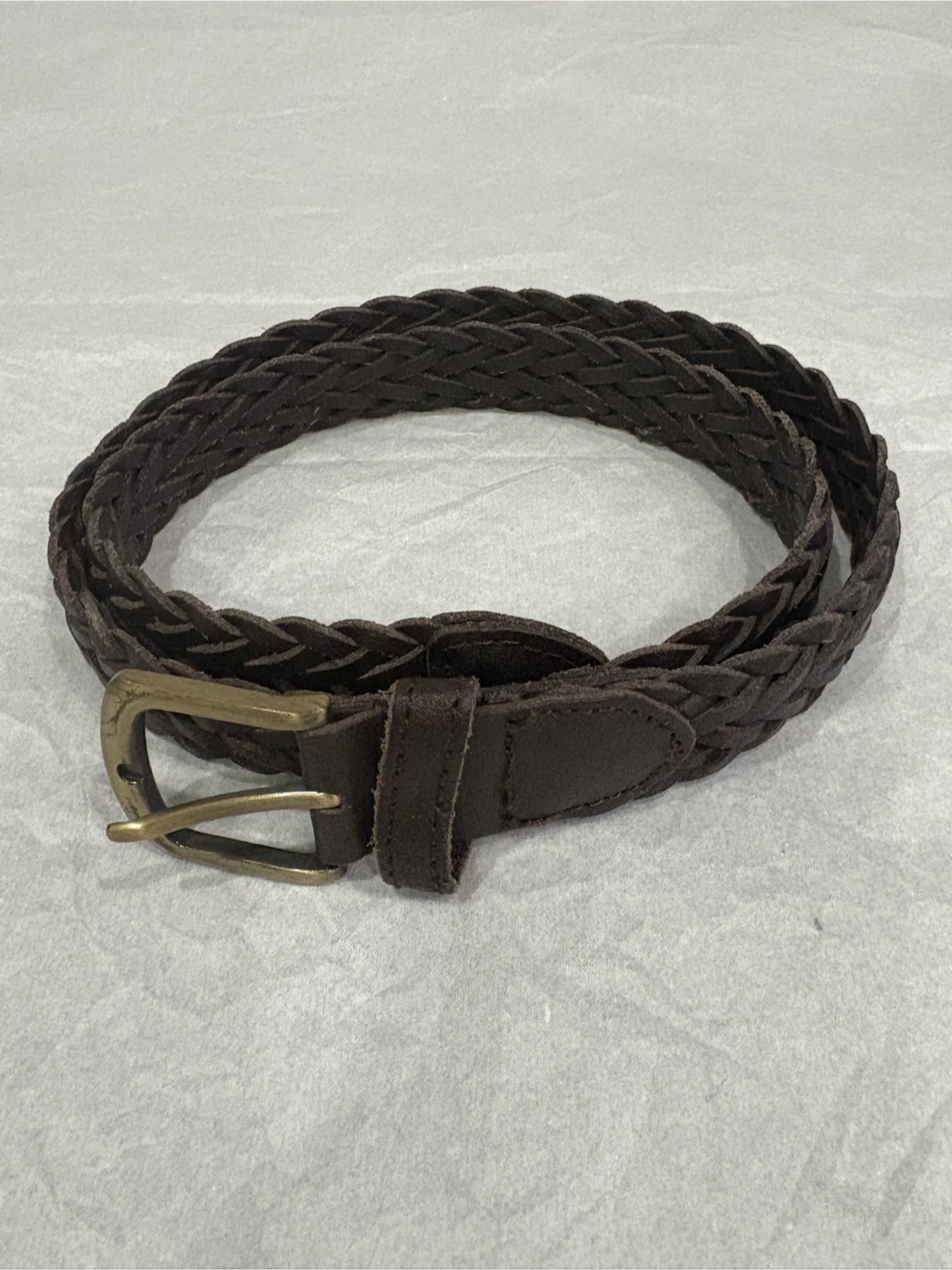 Genuine Leather Braided Belt-S-M